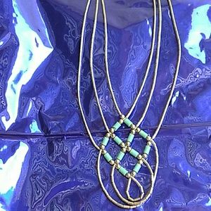 Vintage Sterling LiquidSilver & Turquoise Necklace